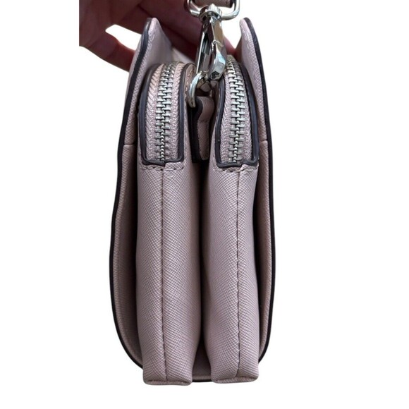 STEVE MADDEN Blannis Crossbody Purse Blush Pink Silver Logo Hardware Pockets - Picture 4 of 13